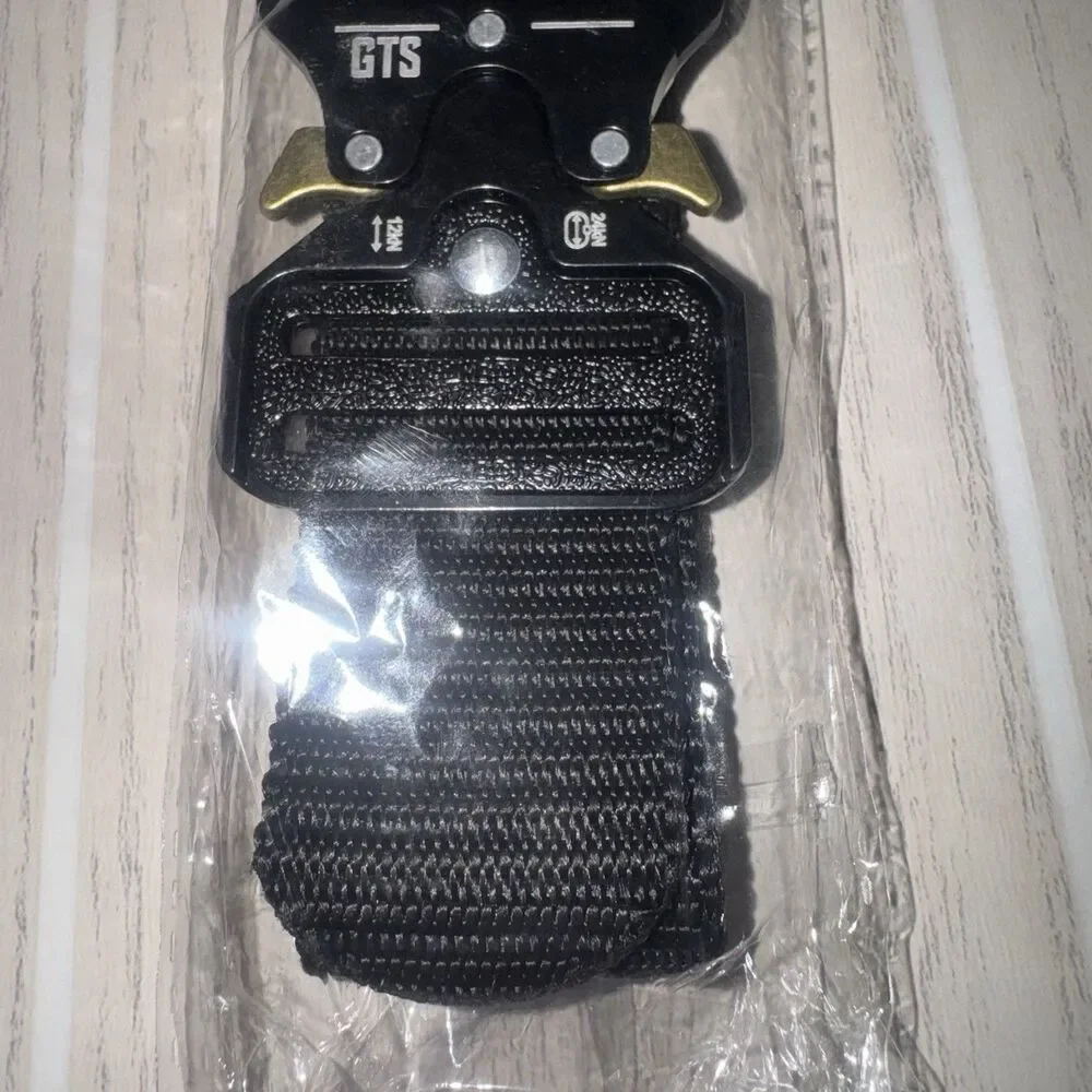 GTS Lightweight Black Duty Tactical Belt 1.25 Width w/Cobra Quick Release Buckle